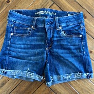 American Eagle Super Stretch Midi Jean Shorts